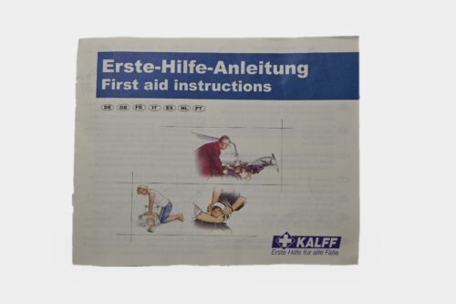 Erste Hilfe Broschüre blau